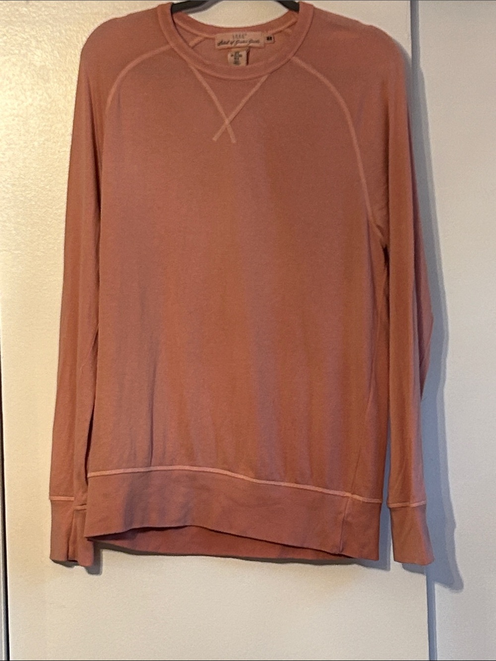 H&M LOGG size Medium Men's Long-Sleeve Crewneck Sweatshirt - Dusty Rose